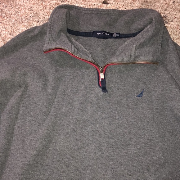 Men’s nautica brand long sleeve grey sweater half zip - Picture 3 of 4